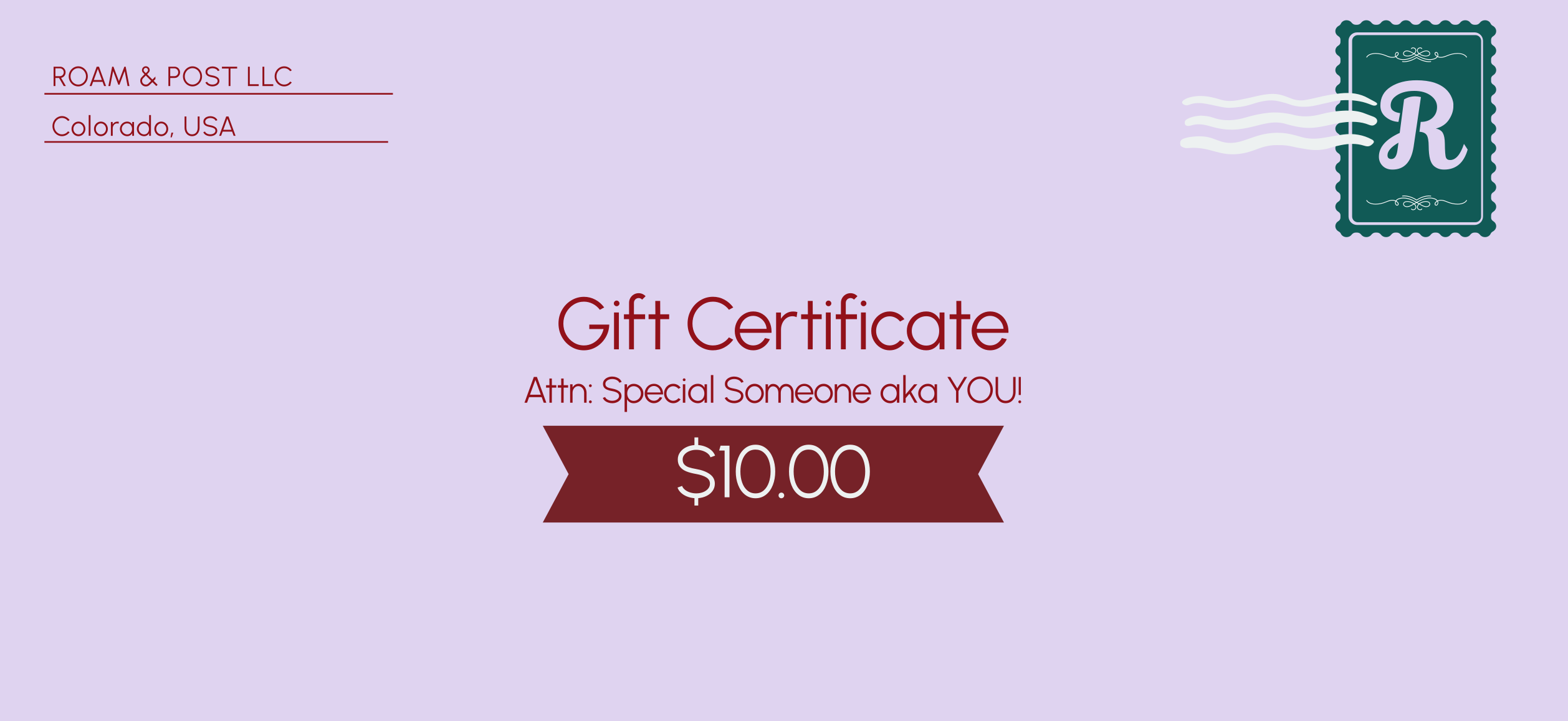 ROAM & POST Gift Card