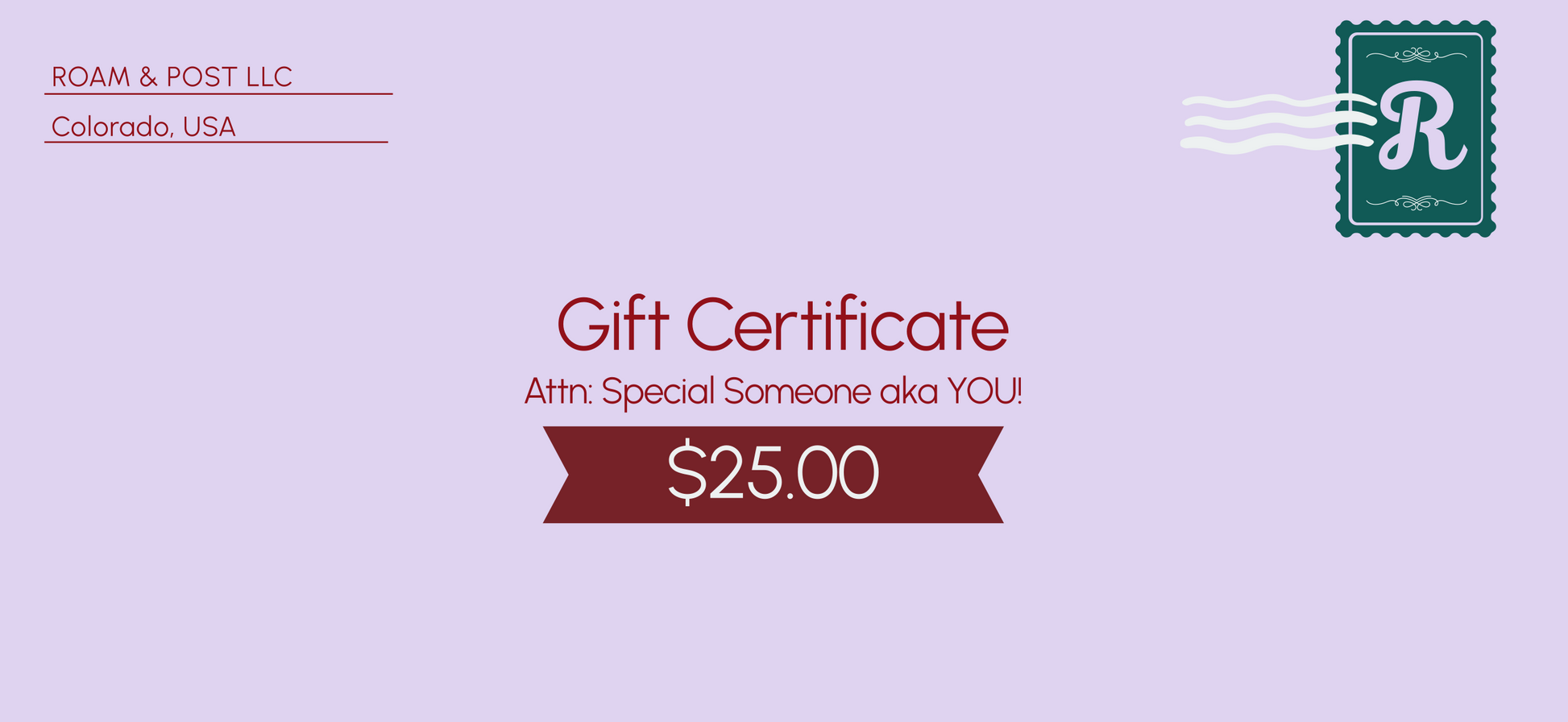 ROAM & POST Gift Card