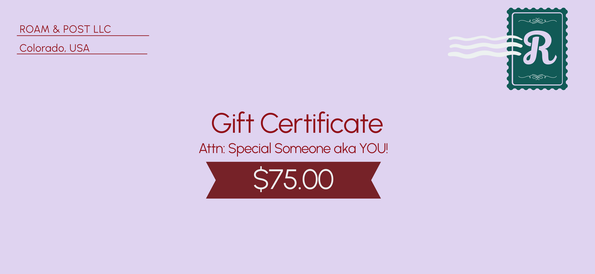 ROAM & POST Gift Card