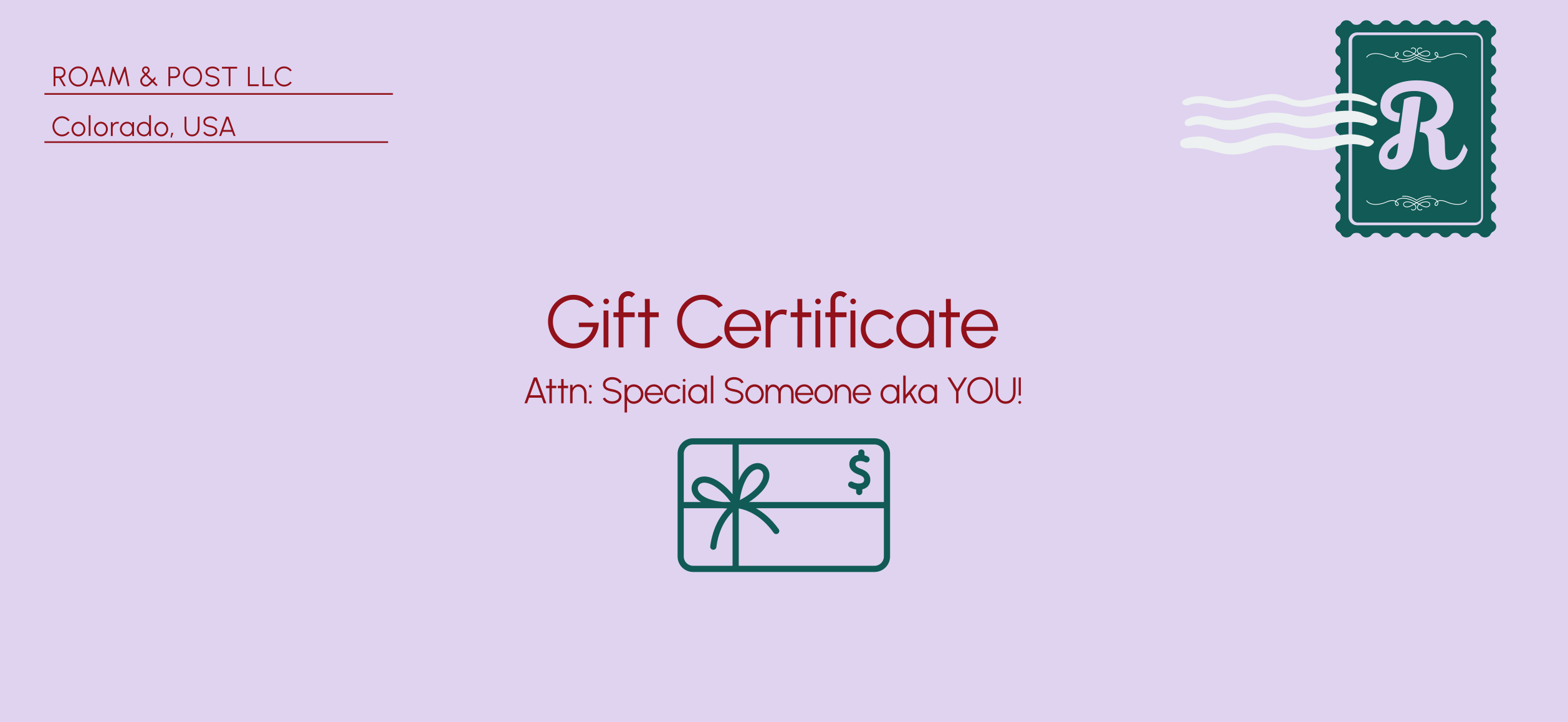 ROAM & POST Gift Card